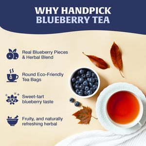 ชาบลูเบอร์รี่แบบซอง HANDPICK (100 ซอง) ชาสมุนไพรบลูเบอร์รี่แท้พรีเมียม - Product Image 5