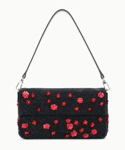 Pochette à monnaie fonctionnelle brodée avec perles de rocaille, faite à la main, design léger, couleur et taille personnalisables, option ceinture - Product Image 1