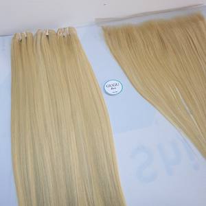 Extensions de cheveux humains du Vietnam, ondulation lisse et soyeuse, cheveux vierges doublement tirés, 613, 8-30 pouces, trame plate, toutes les couleurs, 95-100g - Product Image 1