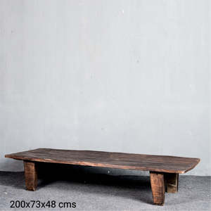 Naga Bed Rustic <b>Wooden</b> Patio <b>Bench</b> for Outdoor Use - Product Image 4