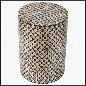 Mesa de Centro Elegante de Diseño Moderno y Ecológico con Incrustaciones de Madreperla, Taburete Lateral Hecho a Mano para Sala de Estar, Nueva Llegada - Product Image 6