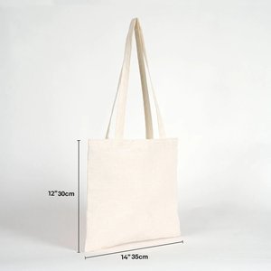 Cotton Shoulder Tote <b>Bag</b> 14 12 (35 30 Cm) Natural Blank Durable Recyclable for Food Advertising Heat Transfer <b>Medium</b> - Product Image 2