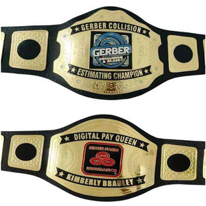 Ceinture de champion de boxe poids lourd, ceinture de lutte en cuir sur mesure, ceinture de champion de MMA avec plaques en zinc - Product Image 6