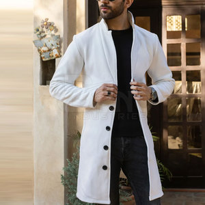 Abrigo Largo para Hombre con Logotipo y Color Personalizados, Tejido de Lana, Transpirable y Ecológico, Alta Calidad - Product Image 4
