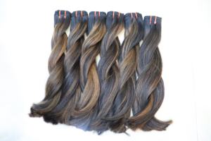 Highlight Color Weft Hair Human Hair <b>Wig</b> From Vietnamese Raw Hair <b>Best</b> Quality Silky & Smooth - Product Image 4