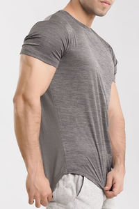 Muscle Fit 100% Polyester T Shirt Hommes Haute Qualité Manches Courtes Summer Crew Neck Tee Shirts Hommes 100% Polyester Tee Tops - Product Image 2