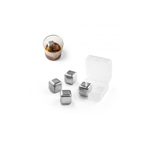 Glaçons en acier inoxydable 304 argentés avec barre de pinces à glace glaçon en métal glaçage pierre à whisky - Product Image 4