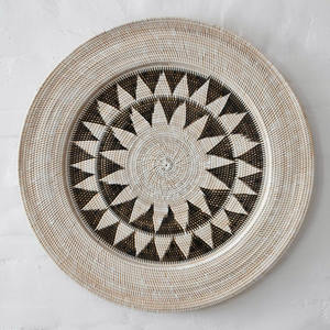 Unique Design Handmade Serving Tablemat <b>White</b> Ivy Rattan Wicker Charger Plate Wholesale Price - Product Image 1