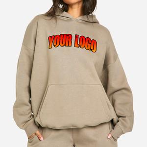 Sweat à capuche pour femme à épaules tombantes, poids lourd, personnalisé, anti-rides, ODM, XXL, coton, impression numérique, écologique, streetwear - Product Image 5