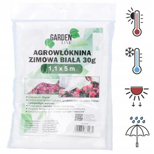 Tela de Cubierta No Tejida AGO2081 AGRO, 1.1x5m, Blanco Invernal, 30G, Resistente al Viento, Plástico PP - Product Image 2
