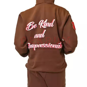 Diseño de Color Único, Personaliza Tu Propia Ropa Urbana, Sudaderas con Estampado Puff para Hombre, 100% Algodón, Invierno, Logotipo Impreso Personalizado, Transpirable, Secado Rápido - Product Image 4