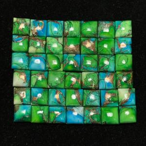 อัญมณีทรงหลวมสีเขียวขุ่นสีเขียวขุ่นลายนกยูงธรรมชาติขนาด AAA + - Product Image 2