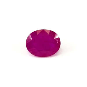 Rubis naturel non traité du Mozambique, 6,16 carats, taille ovale, couleur rouge rose clair, matière diamant, poli à la chaleur - Product Image 1