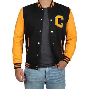 Top Tendances Vente Hommes Hiver Varsity Vestes Haute Qualité Toile Col Montant Collège Baseball Veste Personnalisable - Product Image 1