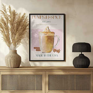 Autumn Latte Delight Pumpkin Spice Latte <b>Poster</b> Paper Wall Decor - Product Image 2