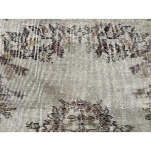 Vintage 5.6x9.2 ft Rug, Turkish Rug, <b>Brown</b> Camouflage Rug <b>Wool</b> - Product Image 5