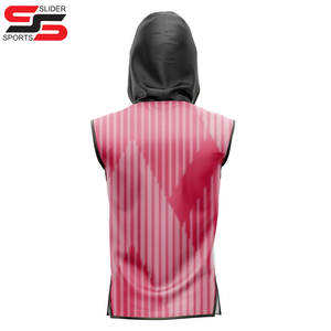 Veste à capuche sans manches imprimée numériquement pour hommes et femmes - Product Image 2