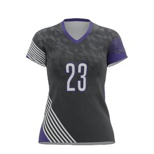 Nouveauté, maillots de volley-ball unisexes de haute qualité 100% polyester, manches courtes, vente en gros, design personnalisé, couleurs personnalisées, logo - Product Image 2
