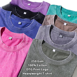 T-shirt en coton tricoté 100% de haute qualité, respirant, poids lourd 250 g/m², motif uni, streetwear, impression DTG personnalisée - Product Image 4