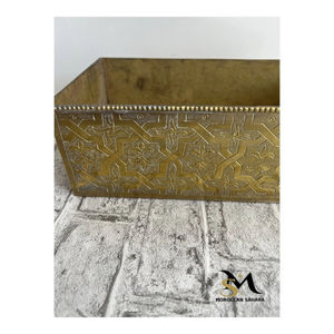 Caja de pañuelos de latón y Metal de la más alta calidad, servilletero Rectangular para encimera de baño, decoración de hogar y oficina, soporte para caja de pañuelos - Product Image 3