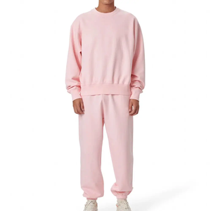 Hot Selling Round Neck Sweatsuits <b>Hoodies</b> for Men Urban Fashion Hip Hop New Style Custom logo <b>Plain</b> Loose Sweatshirts Wholesale - Product Image 5