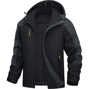Veste coupe-vent de randonnée imperméable et légère au design personnalisé en gros pour hommes Vestes d'extérieur tissées à fermeture éclair - Product Image 2