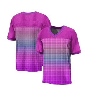 Camiseta de fútbol americano transpirable personalizable con mangas cortas y opciones de Talla grande-Diseño unisex de alta calidad - Product Image 5