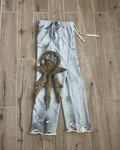 Survêtement streetwear unisexe sur mesure en polaire zippé à capuche coupe ample avec patch brodé, anti-boulochage et écologique, vente en gros - Product Image 5