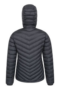 Prendas de abrigo de mujer acolchadas de todos los colores ligeras ajustadas personalizadas chaqueta acolchada con capucha cálida nailon transpirable teñido liso para otoño - Product Image 5