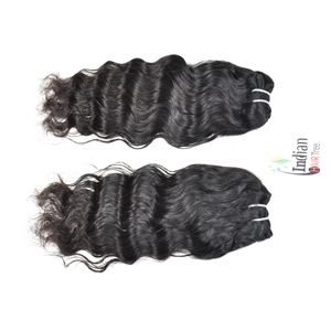 100% Cutícula virgen cruda alineada Cabello vietnamita sin procesar Fabricante Extensiones de cabello humano ondulado negro de color natural - Product Image 5