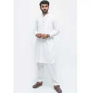 breathable 2023 men Shalwar Kameez Cotton Silk Casual Wear pakistani Shalwar Kameez For men