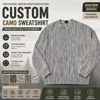 Sweat-shirt en molleton camouflage de haute performance, personnalisable avec logo, pour la chasse, vêtements de chasse pour hommes