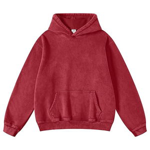 pullover hoodies for men SOFT BLENDED FLEECE Simple Hooded Sweatshirt with Kange Pocket - Product Image 1