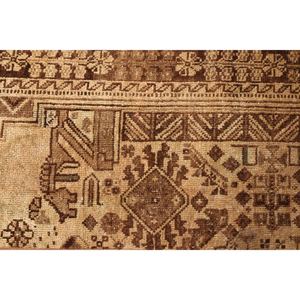 Petit tapis turc vintage 1,5x7 pieds, tapis brun - Product Image 5