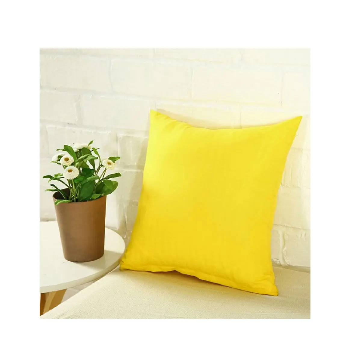 Однотонные наволочки из хлопка на заказ, наволочки желтого цвета для украшения дома, наволочки для дивана и дивана в офисном автомобиле