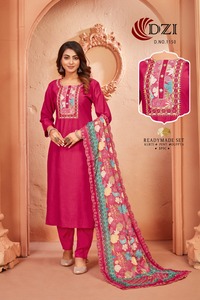 Calidad Premium 3 piezas Kurti Pant Dupatta con bordado trabajo para niñas trajes de fiesta disponibles para la venta - Product Image 4