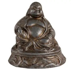 Handmade Decorative Indian Antique Bronze Brass Buddha Seated Sculptures Figurine Statue Gift Items Home Decor 10 x 7 cm SND-197