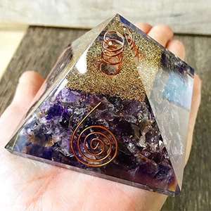 Meilleure vente pyramide d'orgone en améthyste naturelle pour la guérison et la méditation, décoration à vendre Agate de Soha - Product Image 6