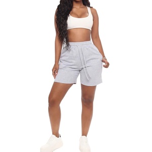 Pantalones cortos lavados de verano de talla grande personalizados para mujer, transpirables, sueltos, informales, estilo motorista con cordón en la cintura elástica - Product Image 4