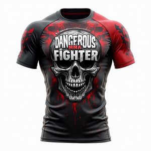 ผู้ผลิตเสื้อรัดกล้ามเนื้อ MMA คุณภาพ 100% รับผลิตตามสั่ง เสื้อรัดกล้ามเนื้อป้องกันรังสียูวี ขายส่งสำหรับการฝึกซ้อมยิวยิตสู แห้งเร็ว - Product Image 3