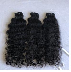 Venta al por mayor 26 \ "solo donante Remy extensiones de cabello de calidad superior crudo indio rizado tejido peluca Paquete de doble trama proveedor - Product Image 1