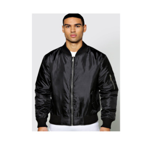 Blouson de bombardier personnalisé élégant en nylon 2025, le nylon extérieur OEM doit être intérieur en polyester 100% avec patch Work Bomber Jacket - Product Image 4