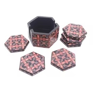 Unique Latest Design Natural <b>Wood</b> Coasters Set High Quality Custom Tableware Coasters for Table Decor and Daily Usage Item - Product Image 1