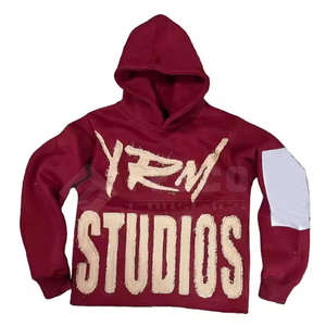 <b>Men's</b> Winter <b>Hoodie</b> Distressed Embroidered Design 100% Breathable Cotton Customizable Print Pattern Made in Pakistan - Product Image 5