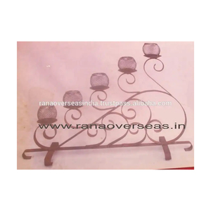 เชิงเทียนเหล็กโลหะสำหรับตกแต่งบ้านของใหม่เชิงเทียน5ชิ้นสำหรับตกแต่งร้านอาหารของตกแต่งโรงแรม - Product Image 1