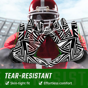 Gants de football américain personnalisés pour les sports de plein air, logo personnalisé, poignée en silicone antidérapante, confortables, chauds, pour l'entraînement hivernal - Product Image 5