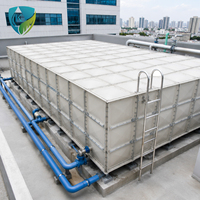 Réservoir d'eau modulaire préfabriqué en panneaux sectionnels boulonnés SMC GRP pour campement isolé