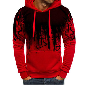 Sudaderas con capucha naranja personalizables para hombre de poliéster/algodón de gran tamaño a la venta - Product Image 3