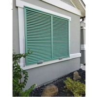 Volets verticaux personnalisés en alliage d'aluminium, persiennes anti-ouragan, auvent de fenêtre écologique, durable, peint, moderne, manuel