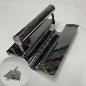 เกรียงฉาบผนังสแตนเลสสำหรับงานหนัก ใบมีด 10 ซม. ด้ามจับปลายแหลม ร่องสี่เหลี่ยม/โค้งมน สำหรับผนังปูนฉาบ - Product Image 1